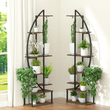 Plant Stand Shelf Indoor with 6 Grow Light, 7 Tier 65" Tall 2 Pack Half Moon Large Lighted Plant