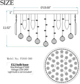 Crystal Chandelier, Modern Chandeliers,Flush Mount Chandelier,Ceiling Light Fixture,