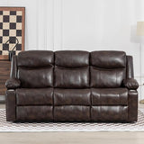 Reclining Sofa - 3 Seat Recliner Sofa with Heat & Massage Function, Wall-Hugger Reclining Sofa for Living Room (Grey)