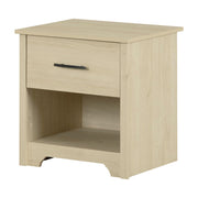 Fusion 1-Drawer Nightstand-End Table with Storage, Bleached Oak