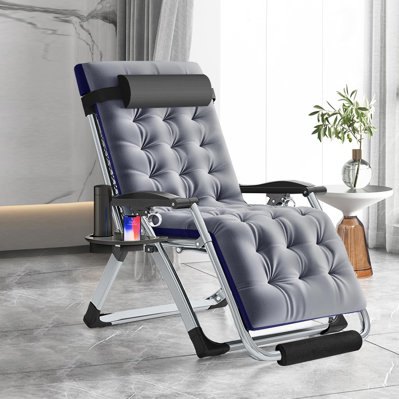 ZenFold Oversized Zero Gravity Recliner with Removable Soft Pad