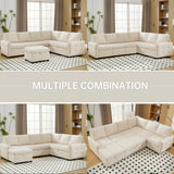 Modular Sectional Sofa with Pull Out Couch Bed, Convertible U Shaped Sofa