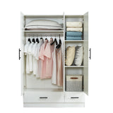 70.8" Tall Modern Armoire Wardrobe Closet Wooden with 2 Drawers 3 Doors Hanging