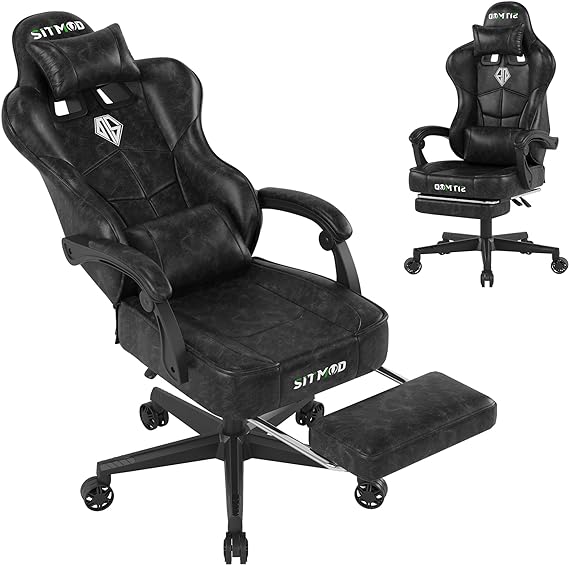 Gaming Chair,Big and Tall Gaming Chair with Footrest