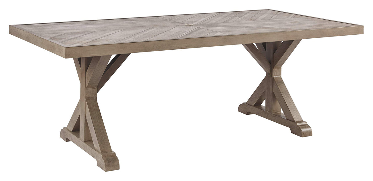 Beachcroft Modern Farmhouse Outdoor Dining Table with Porcelain Top