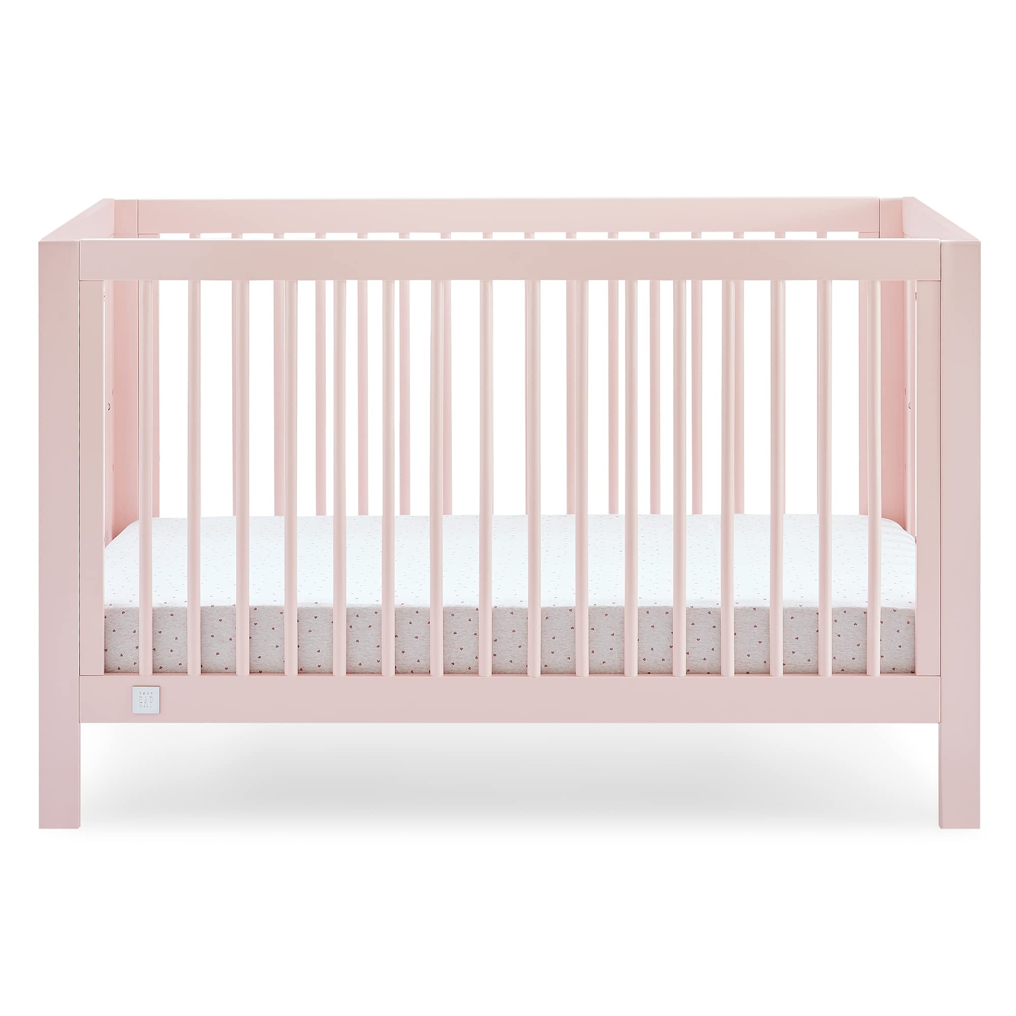 Charlie 6-in-1 Convertible Crib - Greenguard Gold Certified, Blush Pink