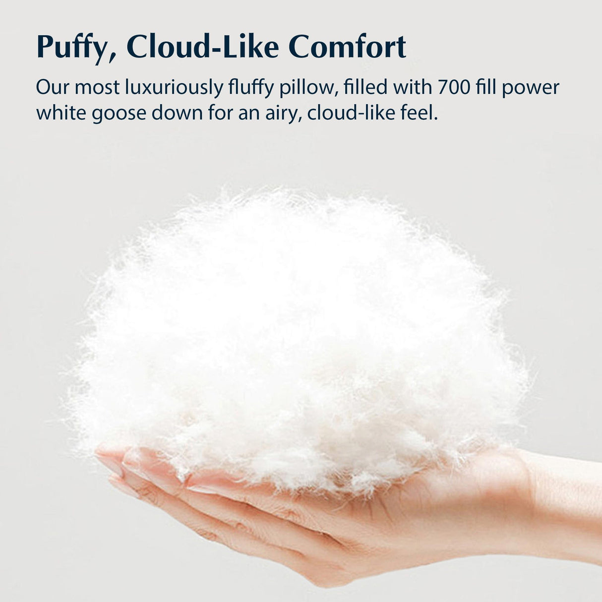 Pacific Coast Bed Pillow, Luxury Hotel Collection White Goose Down Pillow for Sleeping, 700 Fill Power, 520 Thread Count, Soft, Standard Size