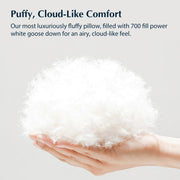 Pacific Coast Bed Pillow, Luxury Hotel Collection White Goose Down Pillow for Sleeping, 700 Fill Power, 520 Thread Count, Soft, Standard Size