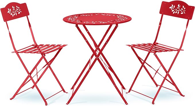 Indoor/Outdoor 3-Piece Bistro Set Folding Table