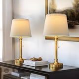 19.5" Small Table Lamp for Bedroom - Bedside Lamps for Nightstand