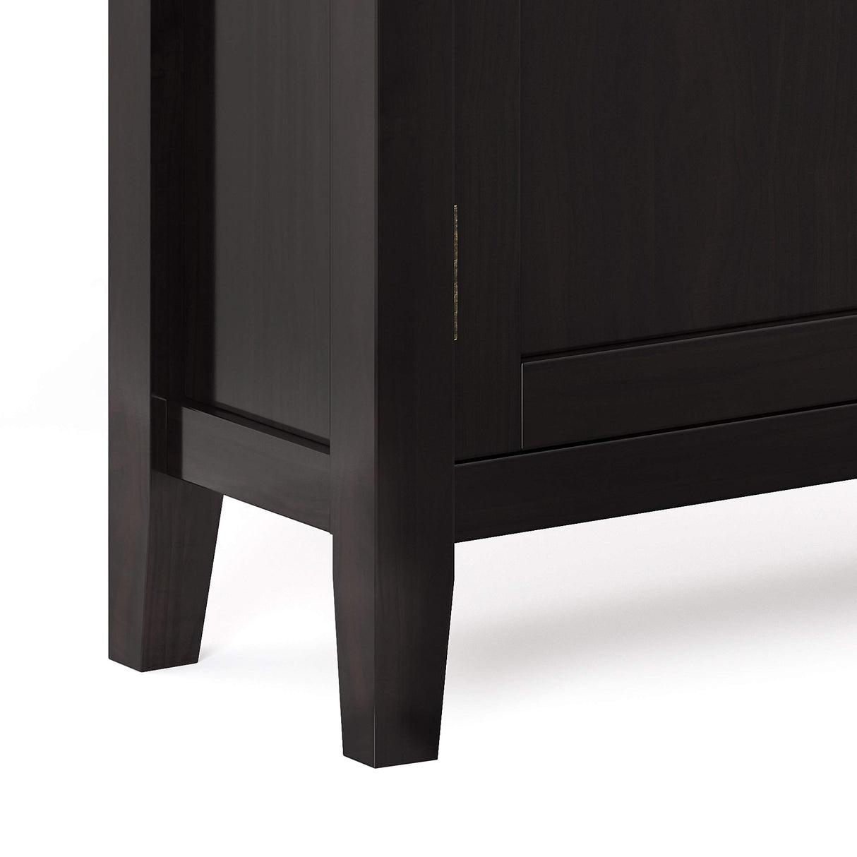 Redmond SOLID WOOD 32 inch Wide Transitional Low Storage Cabinet in Hickory Brown