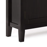 Redmond SOLID WOOD 32 inch Wide Transitional Low Storage Cabinet in Hickory Brown