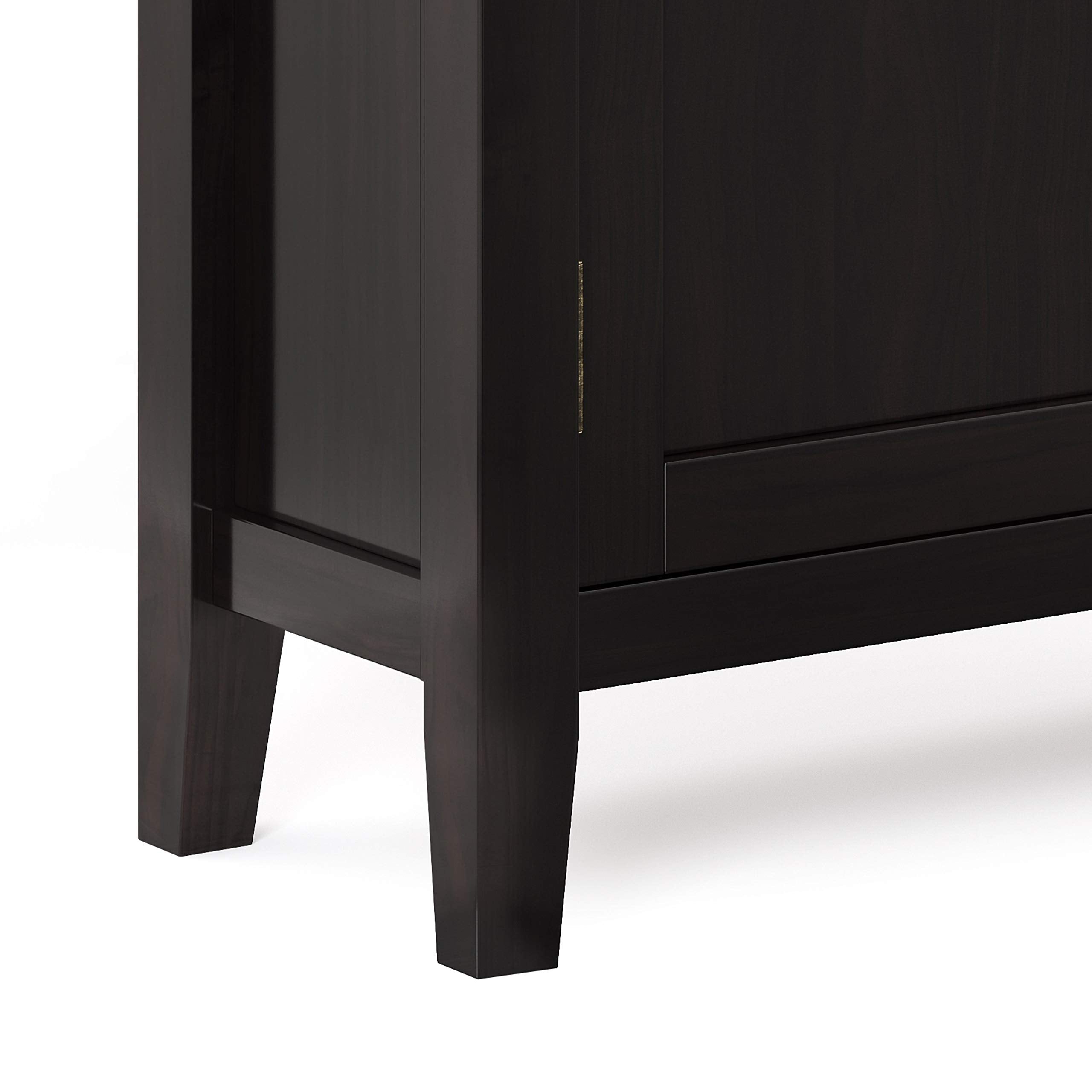 Redmond SOLID WOOD 32 inch Wide Transitional Low Storage Cabinet in Hickory Brown