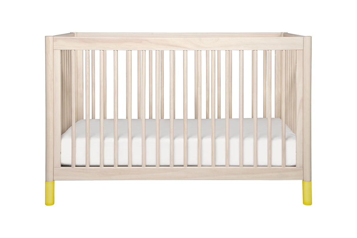 4-in-1 Convertible Crib with Toddler Bed Conversion in Washed Natural