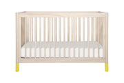 4-in-1 Convertible Crib with Toddler Bed Conversion in Washed Natural