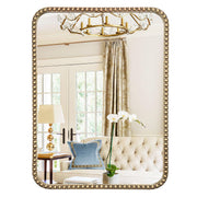 24x36 Champagne Bronze Bathroom Mirror with Beaded Frame
