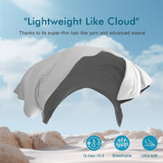 DWR Luxury Cooling Comforter for Hot Sleepers and Night Sweats, Quick Cool Down, Super Breathable Lightweight Blanket with Natural Silk Blend Filling, Q-Max>0.4, King Size 106"x90", Gray