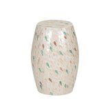 Cream Arlon Fish Capiz Drum Table, Ivory
