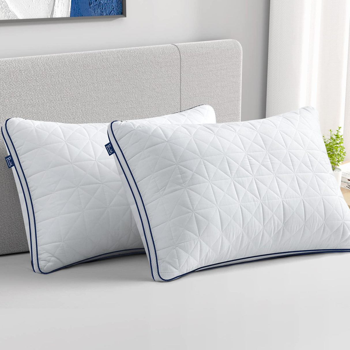 Bed Pillows for Sleeping-King Pillows Set of 2-Cooling Pillows with Mesh Design