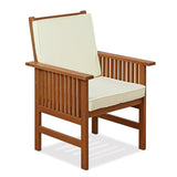 Outdoor Hardwood Patio Furniture Armchair with Cushion Armchair