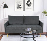 W Modern Velvet Loveseat Sofa Couch with Storage