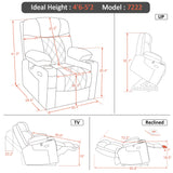 Lay Flat Dual Motor Power Lift Recliner Chair Sofa with Massage