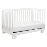 3-in-1 Convertible Crib with Toddler Bed Conversion Kit in White