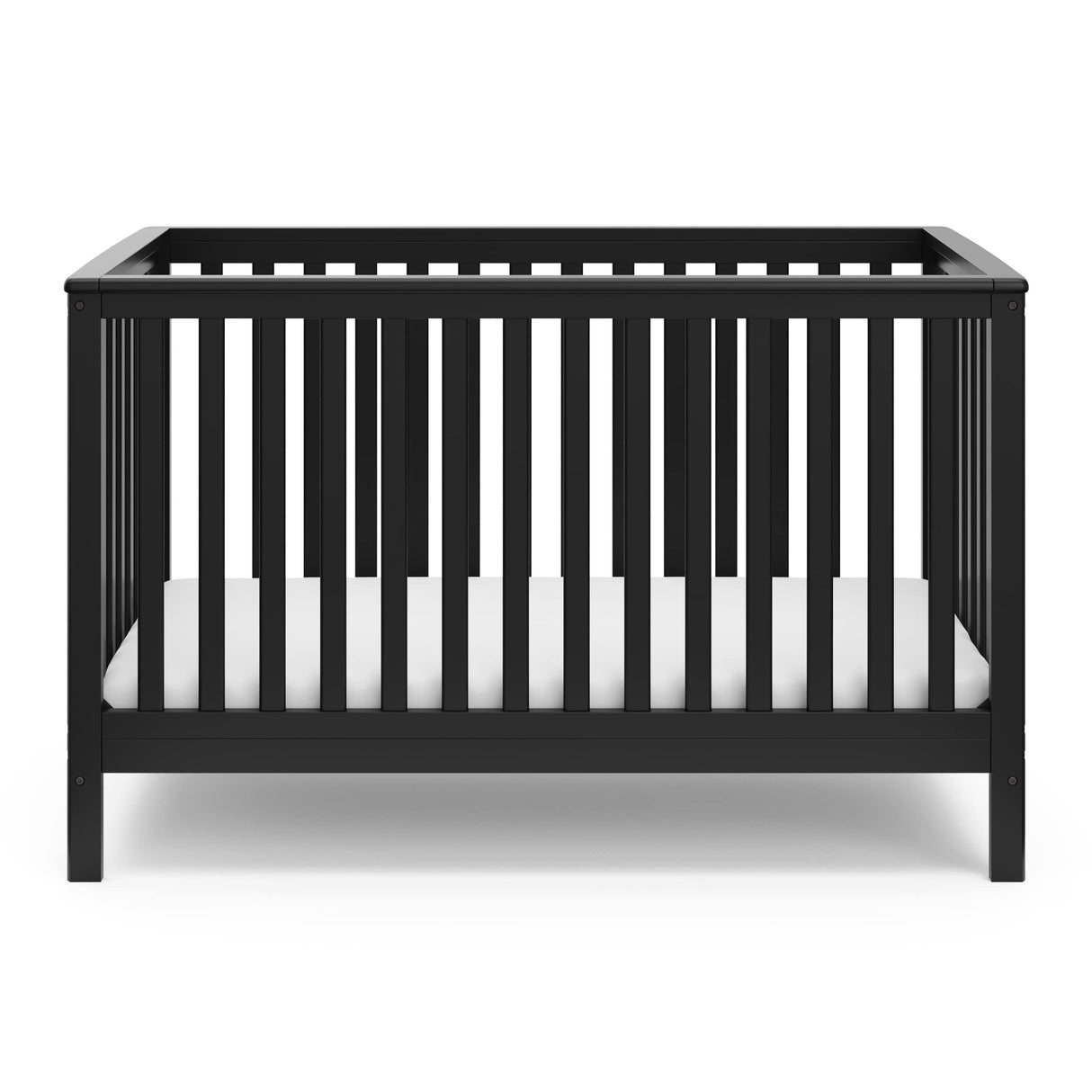 Hillcrest 4-in-1 Convertible Crib (Black) - Converts to Daybed, Toddler Bed