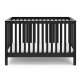 Hillcrest 4-in-1 Convertible Crib (Black) - Converts to Daybed, Toddler Bed