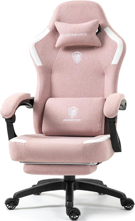 Fabric Gaming Chair with Pocket Spring Cushion,Breathable Computer Chair