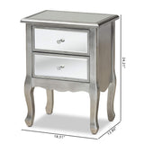 Nightstands, Silver/Mirror