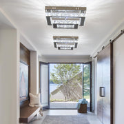 LED Crystal Ceiling Light Modern Flush Mount Rectangular Ceiling