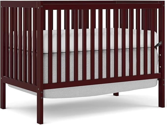 5-in-1 Convertible Crib, Baby Crib, Converts from Baby Crib to Toddler Bed, Daybed and Full-Size Bed Frame,