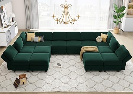 Oversized Modular sectional Sofa with Double Chaises U Shaped Sectional