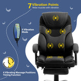 Massage , Reclining Office Chair with Footrest, Ergonomic Office Chair with Lumbar