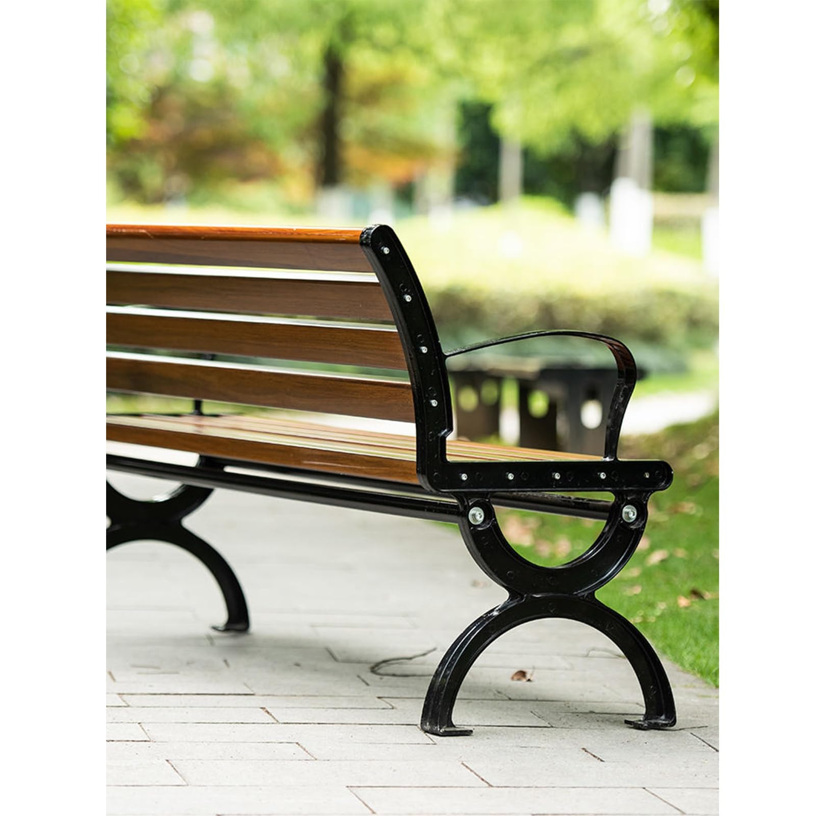1.2m Park Chair Outdoor Bench Iron Bench Outdoor Cast Aluminum Courtyard Property Backrest