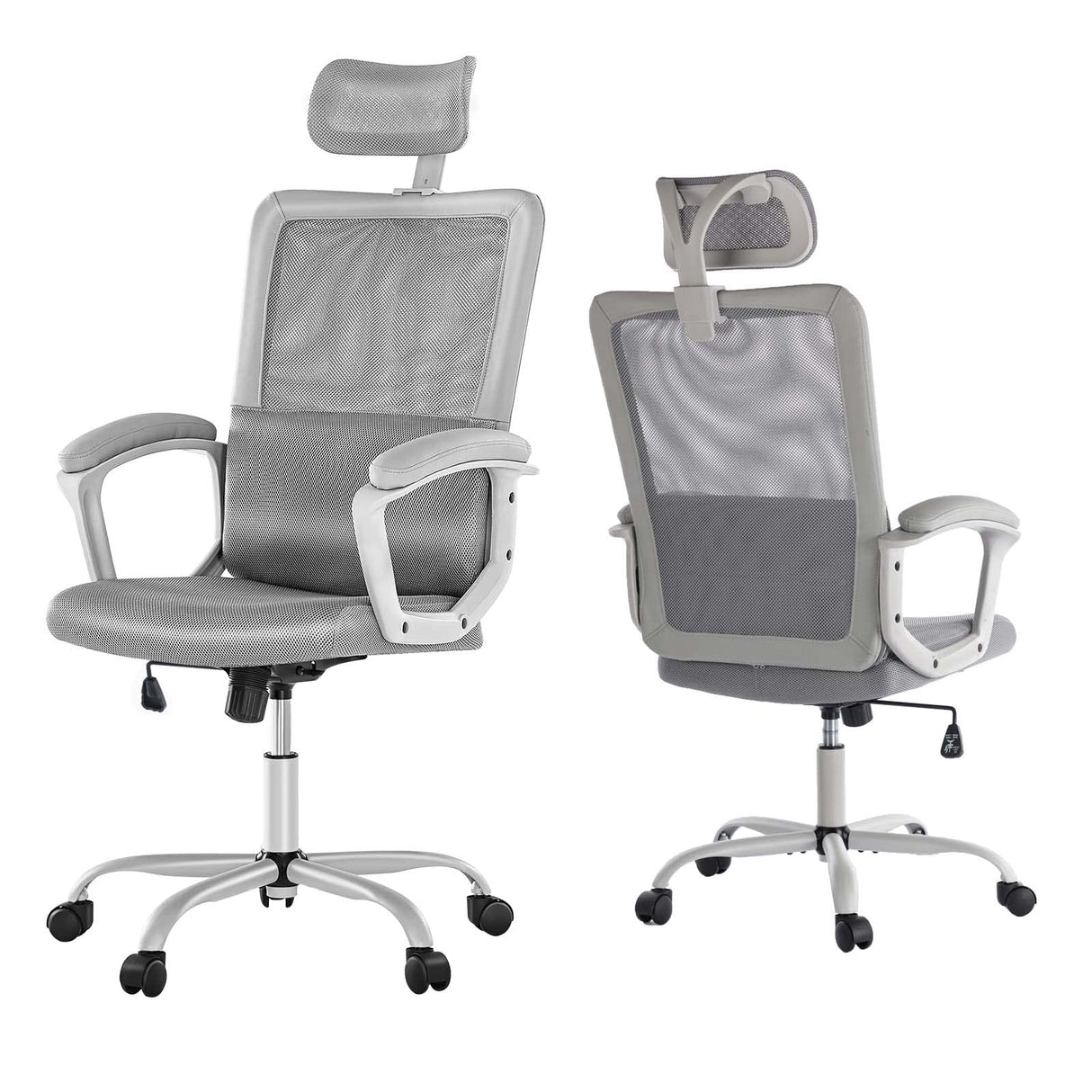 Ergonomic High Back Mesh Lumbar Adjustable Height Rolling Swivel Computer Task Home