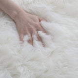 10x10 Oversized Faux Fur Area Rug - Super Soft White Shag Carpet