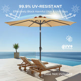 9ft Outdoor Patio Umbrella - Market Table Pool Deck Umbrella UPF50+ UV Protection