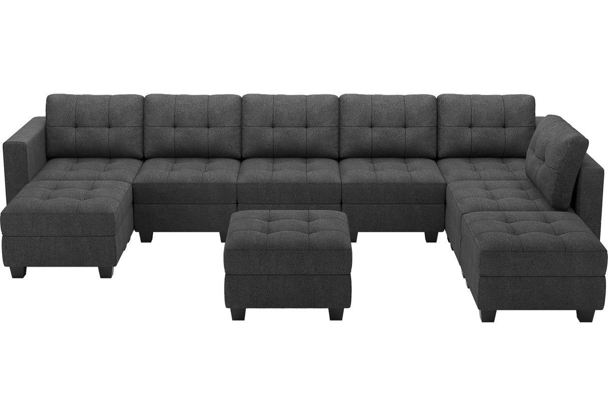 Oversized Modular Sectional Sofa with Reversible Chaise Convertible Sectional Modular