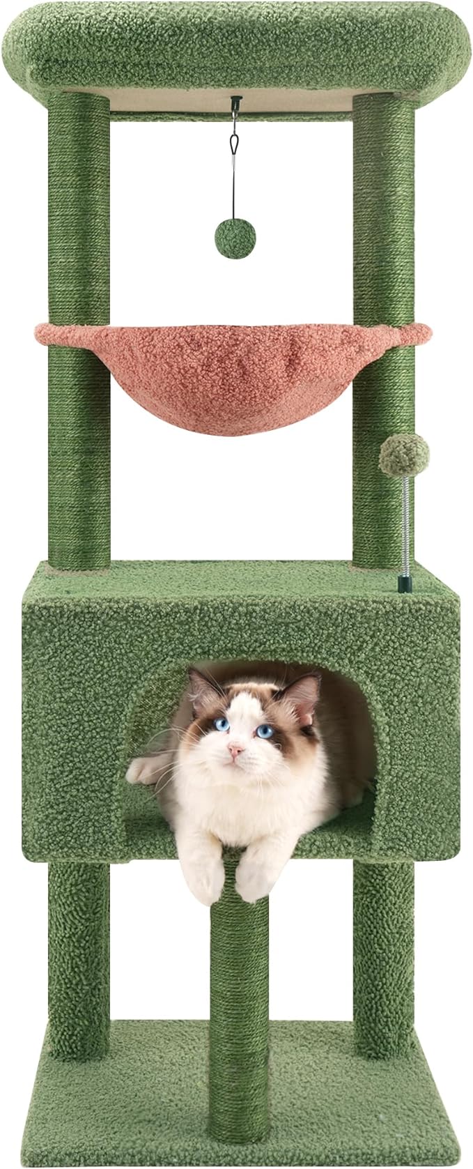 Fashion Design 43.3" Cat Trees with Cat Houses,Grey