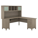 Somerset L Shaped Desk with Hutch