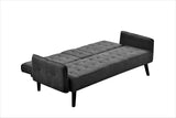 Hash Sleeper Sofa Bed with Folding Backrest, Cup Holder and Linen Fabric Upholstery,