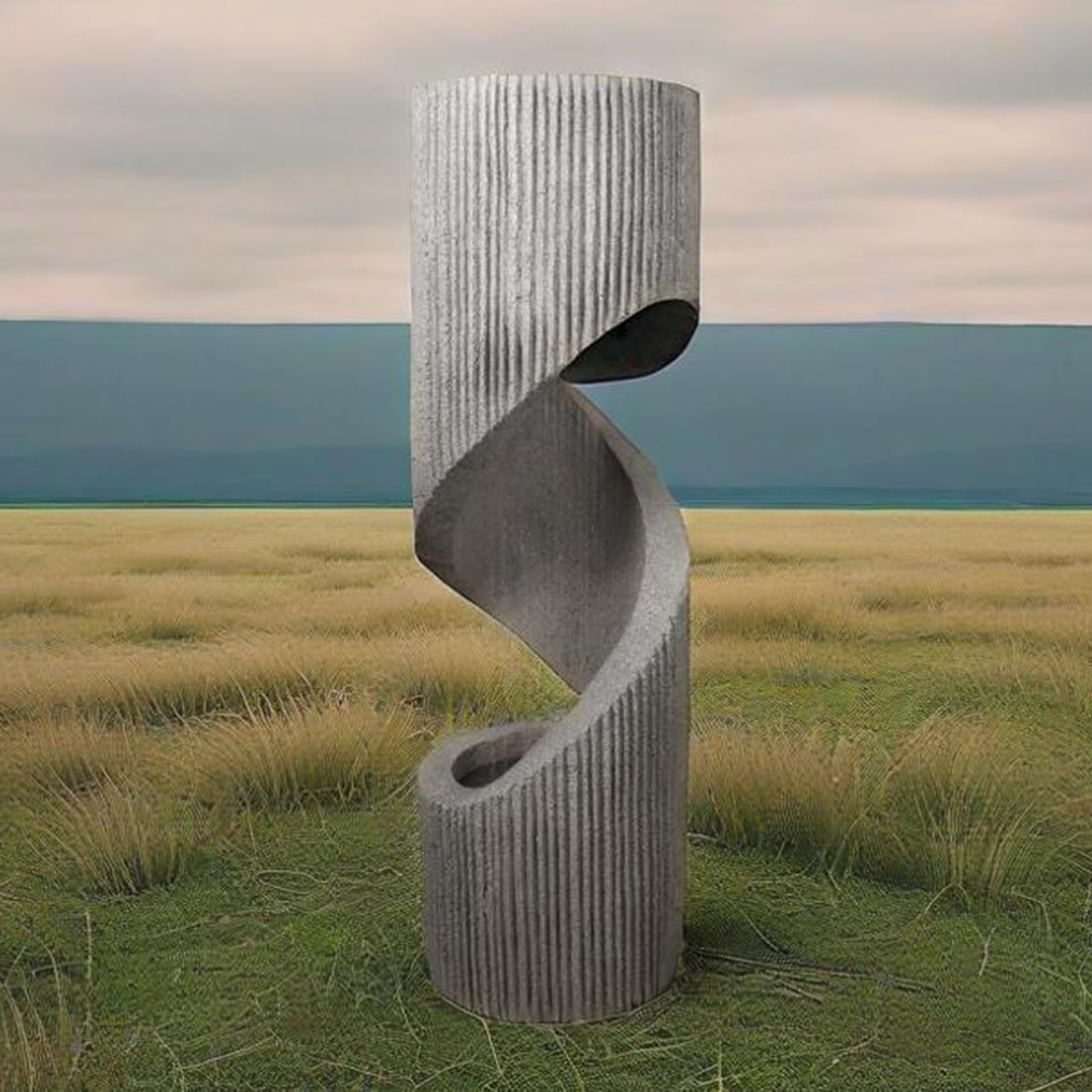 Large Spiral LED Waterfall Fountain with Planter - Indoor/Outdoor Resin Garden