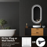 16x32 LED Bathroom Mirror - Anti-Fog Dimmable Vanity Mirror