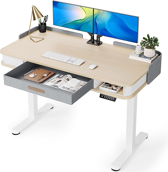 Electric Standing Desk Whole-Piece Desktop 48 x 24 Inches Height Adjustable Desk