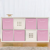 Sorbus Kids Pink Dresser with 8 Drawers + 11 Inch Pink Cube Storage Bins (6 Pack) Bundle - Matching Set - Storage Unit Organizers for Clothing - Bedroom, Kids Rooms, Nursery, & Closet