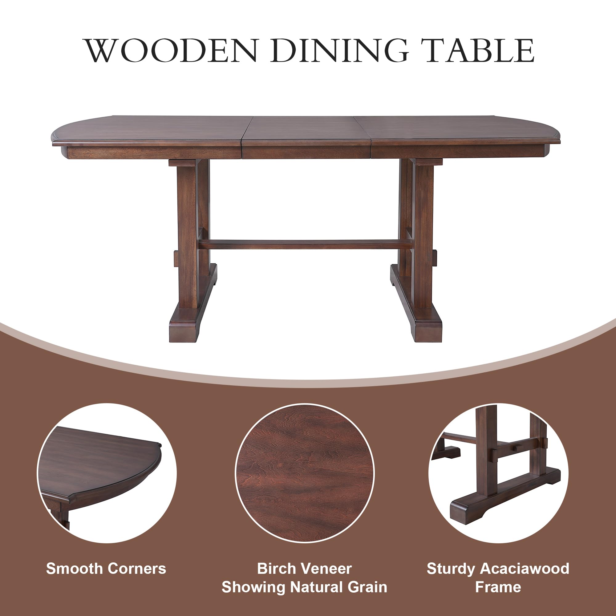 6-Piece Extendable Dining Set - Acacia Wood