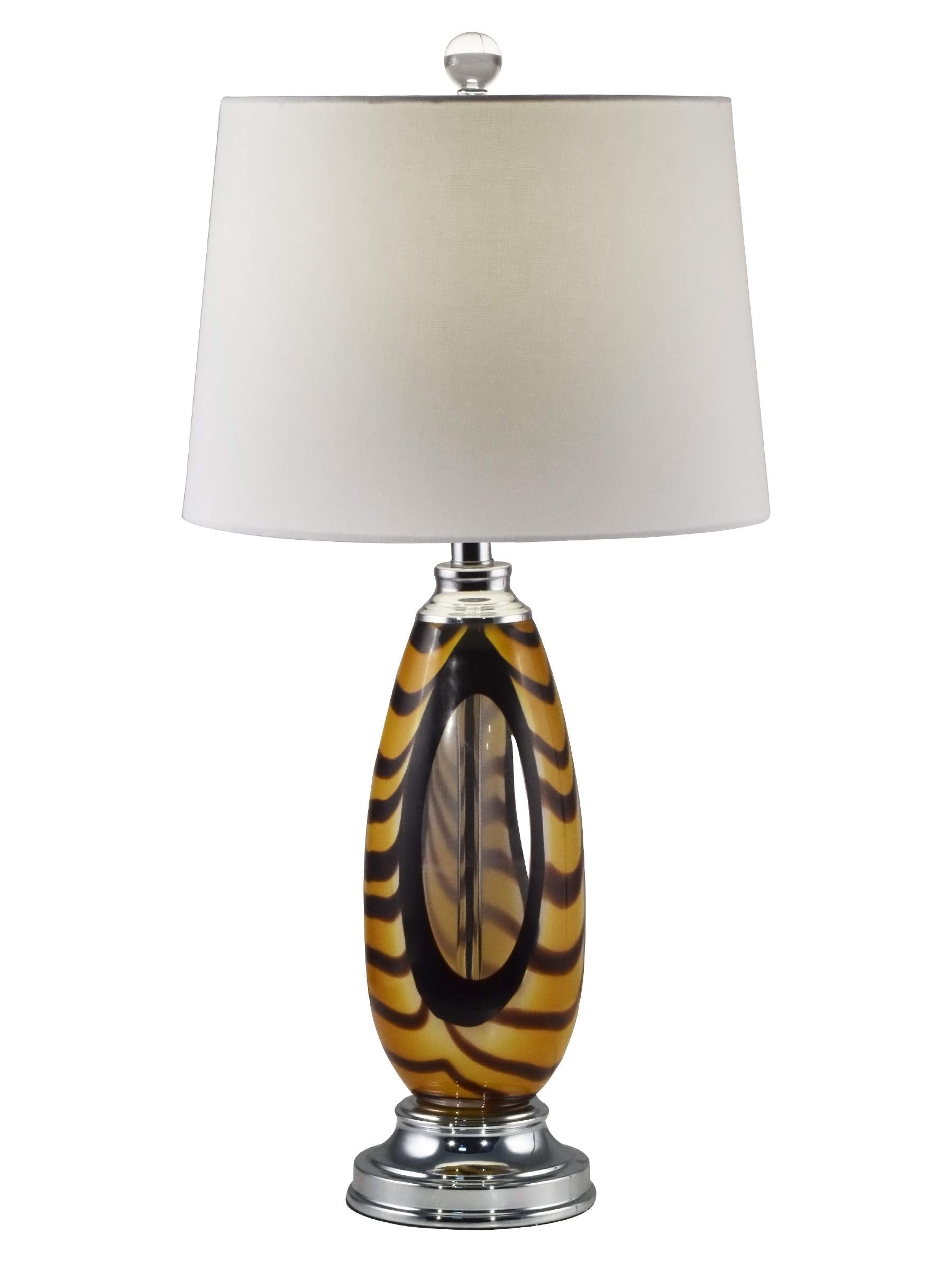 AT17086 Bengal Tiger Table Lamp, 28.25", Amber