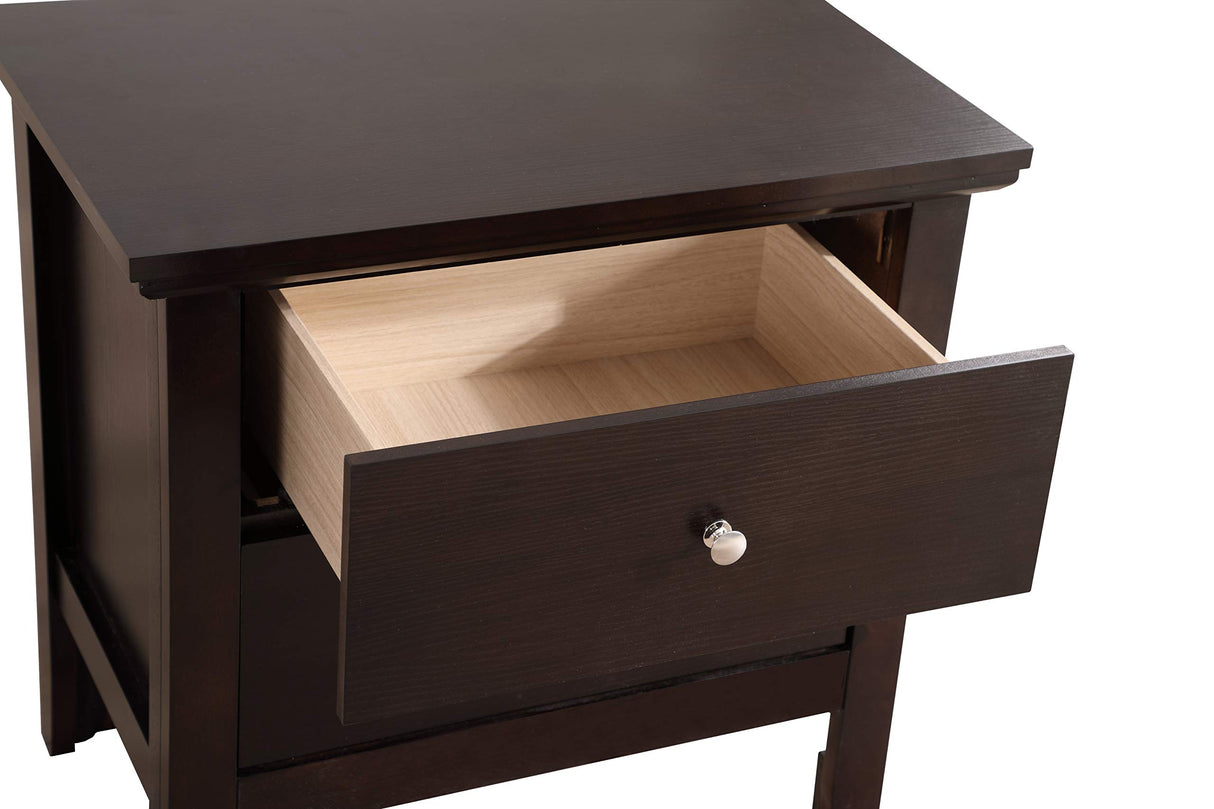 Primo 2 Drawer Nightstand in Espresso